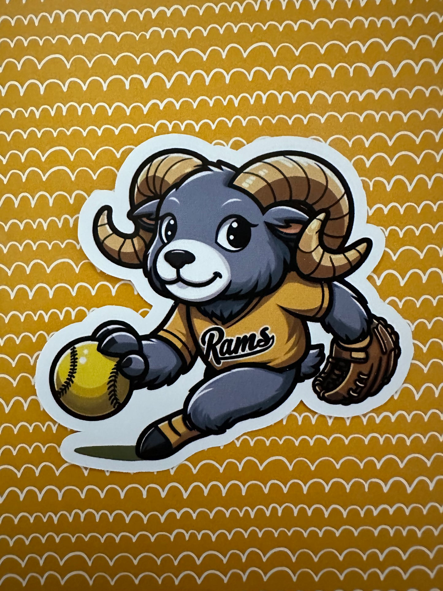 Rams Softball Sticker