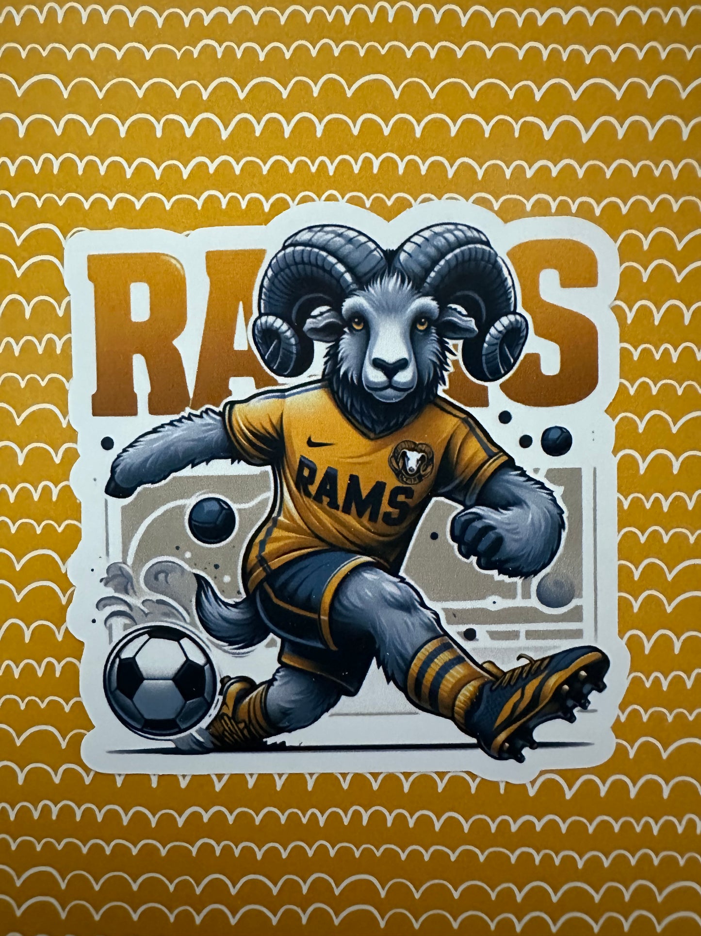 Rams Soccer Sticker