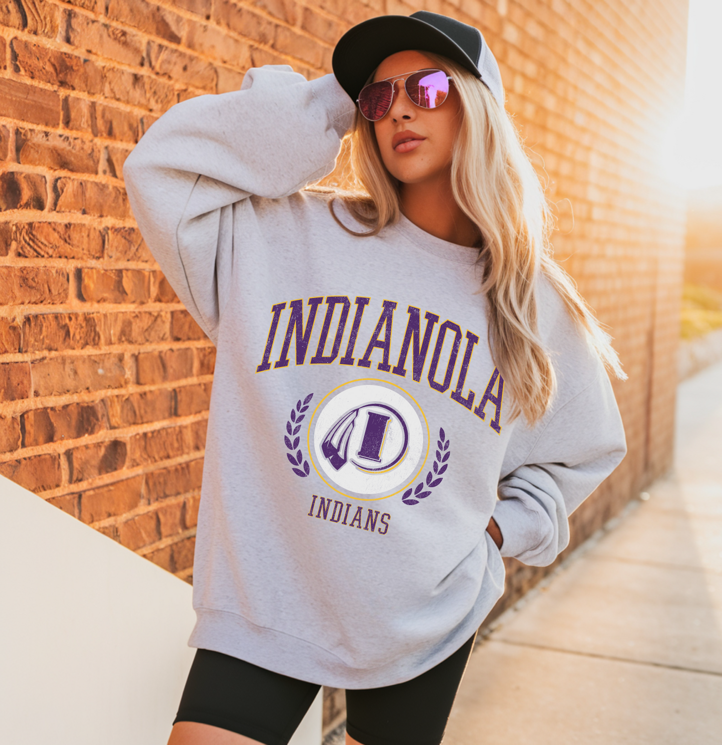 Indianola Indians Crest Sweatshirt