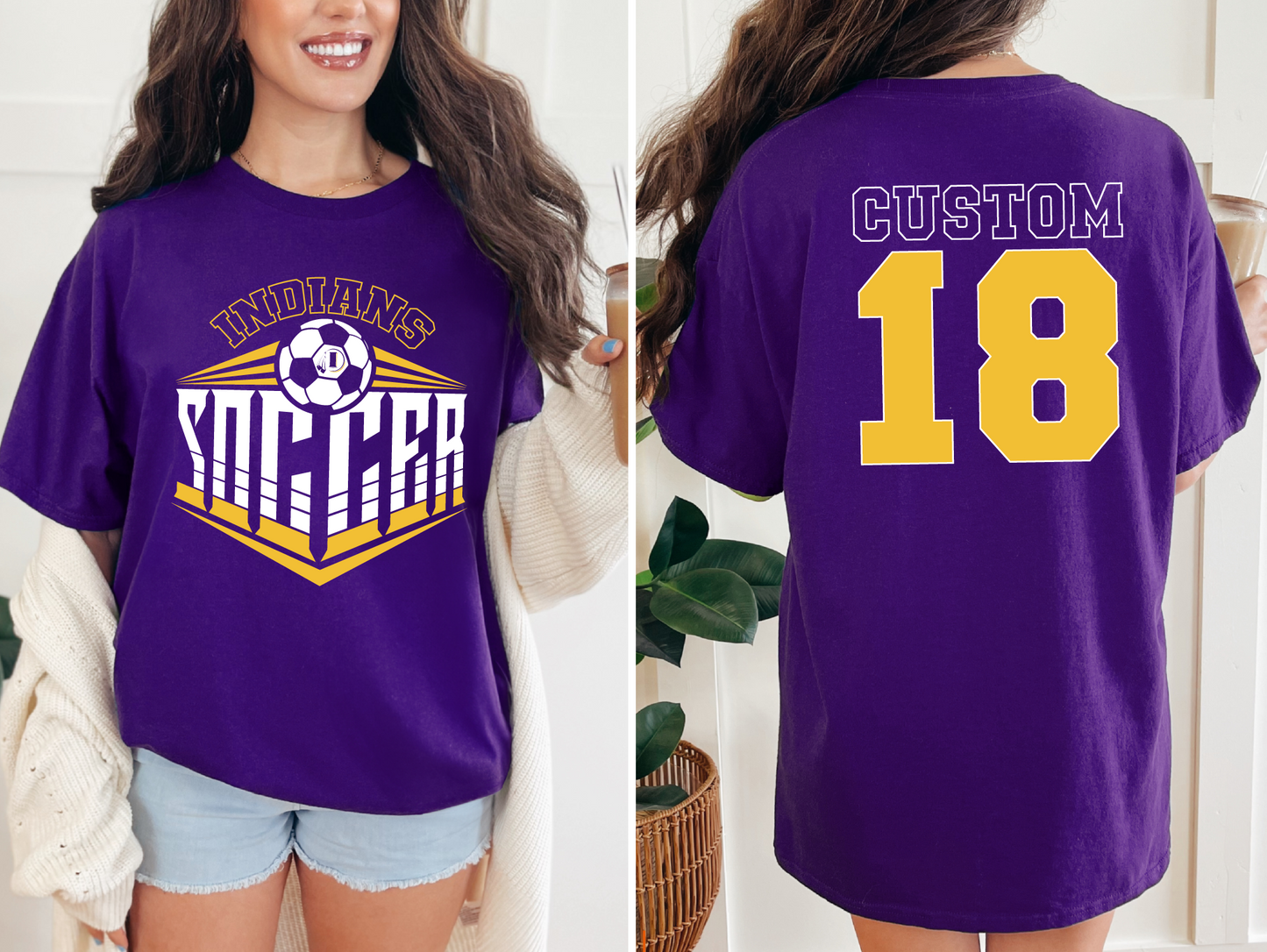 Indianola Indians Soccer T-shirt - Customized