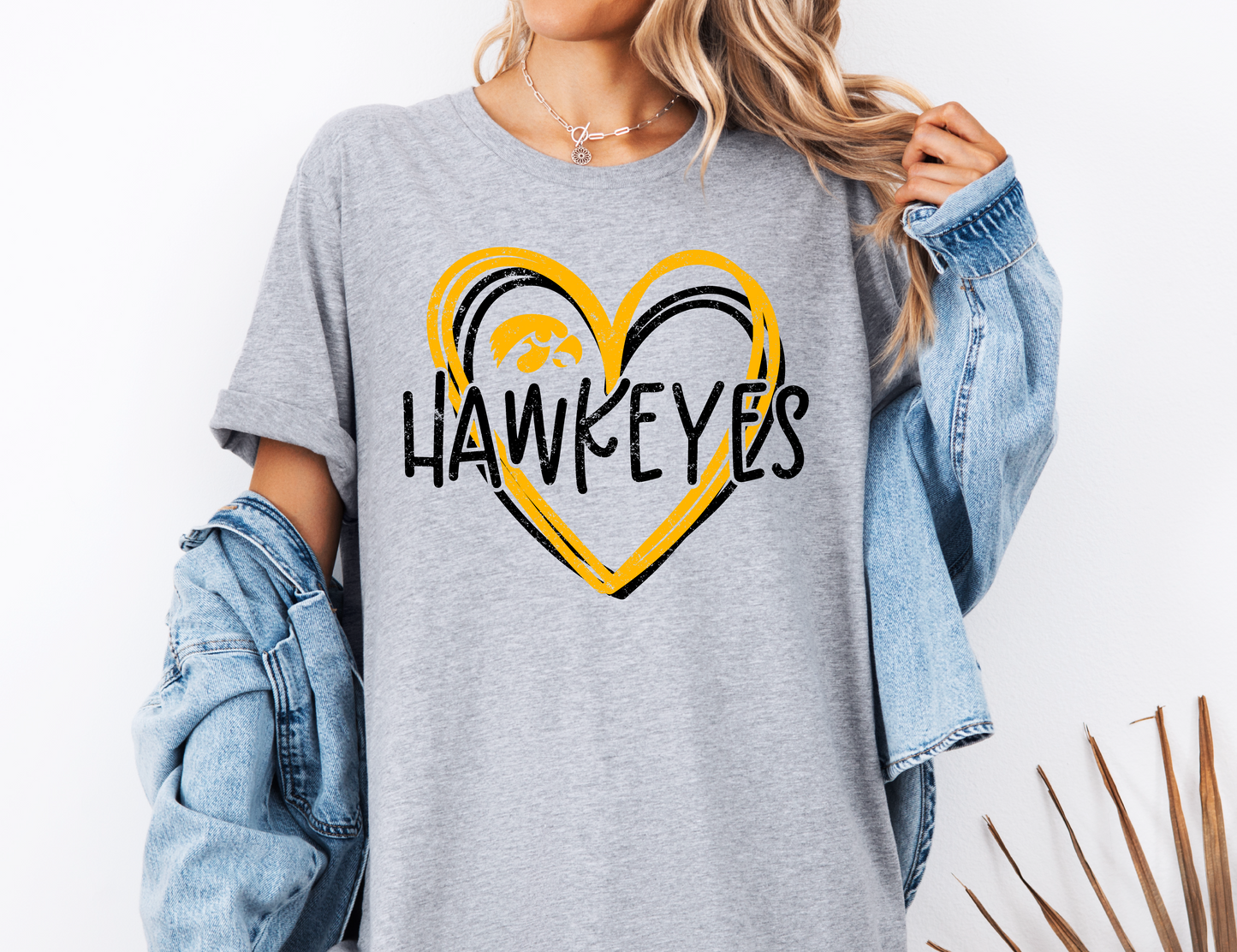 Double Heart Hawkeyes T-shirt