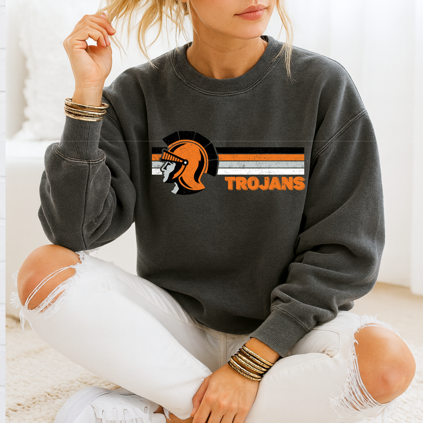Trojans Vintage Linear Premium Sweatshirt