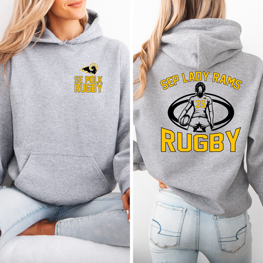 Customized Lady Rams Rugby Sweatshirt