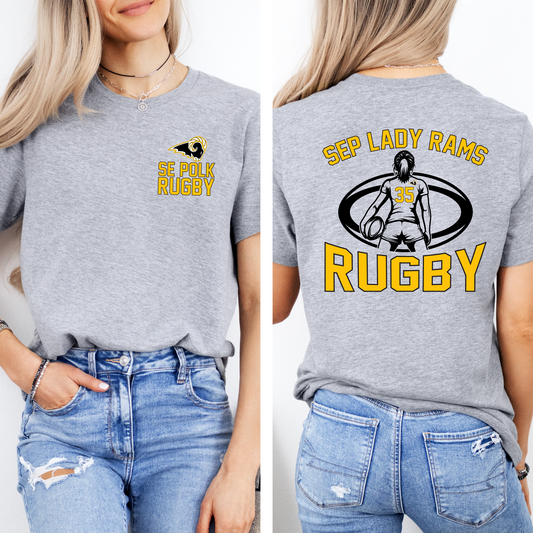Customized Lady Rams Rugby T-shirt