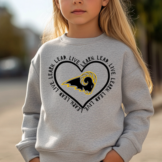 Learn, Lead, Live Rams Sweatshirt