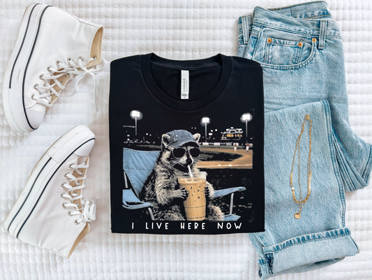 I Live Here Now Ball T-shirt