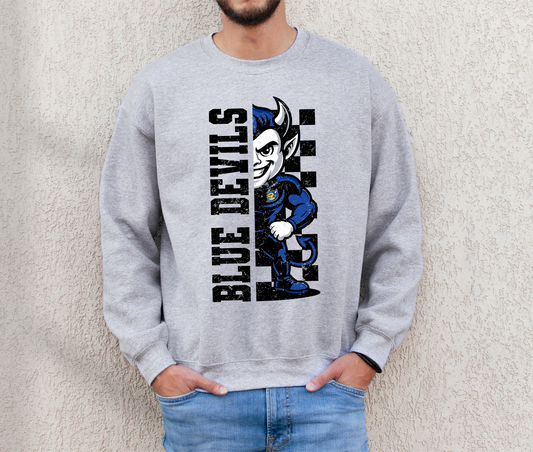 Half Checkered Blue Devils Sweatshirt