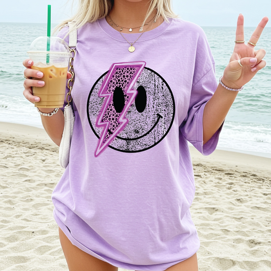 Neon Smiley Bolt T-shirt