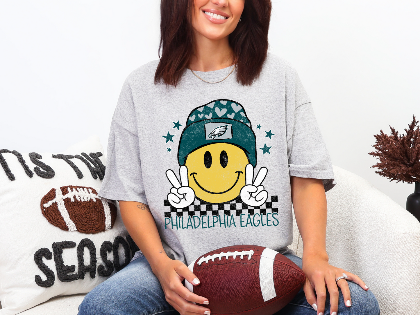 Eagles Smiling Beanie T-shirt