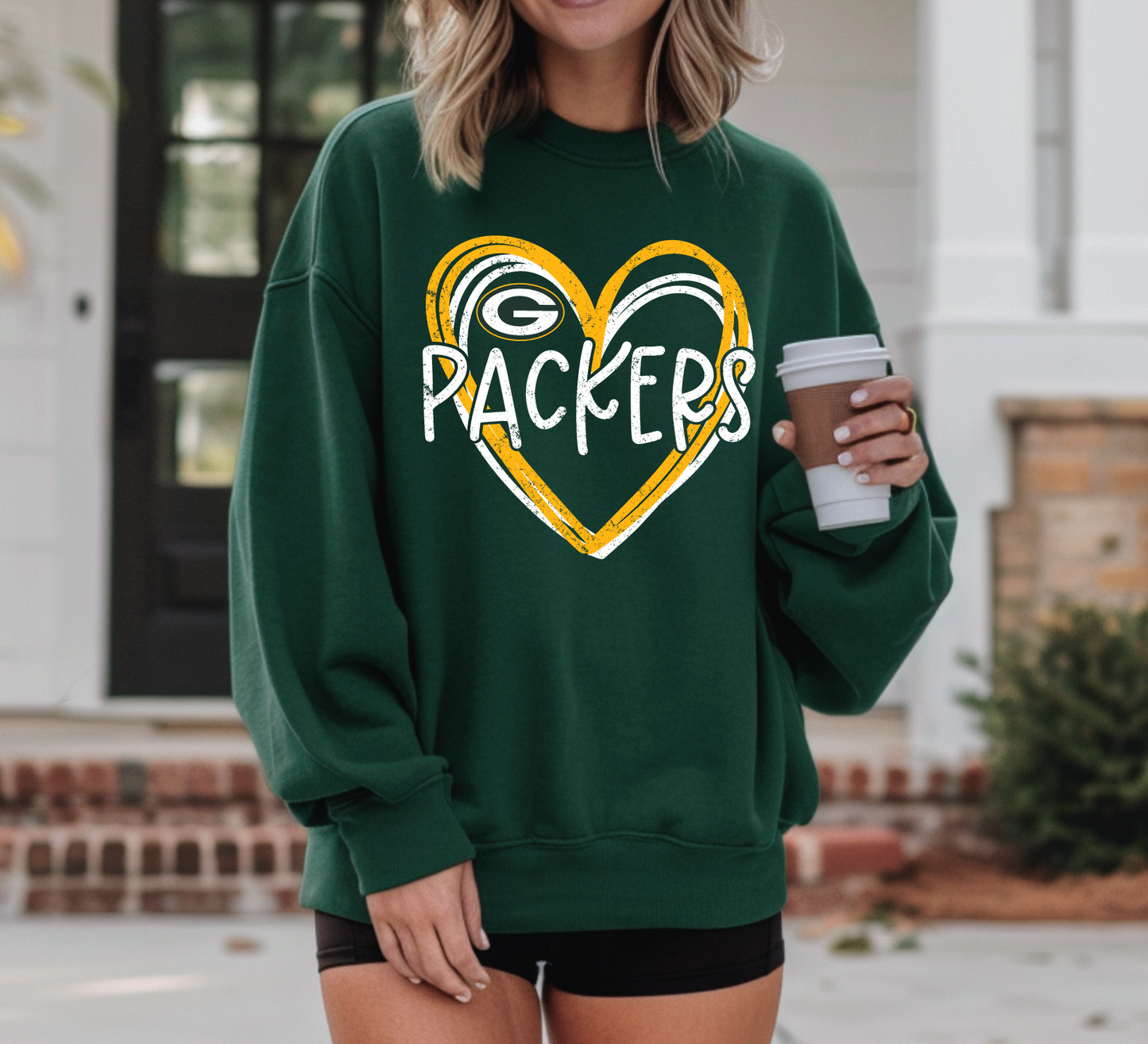 Double Heart Packers Sweatshirt