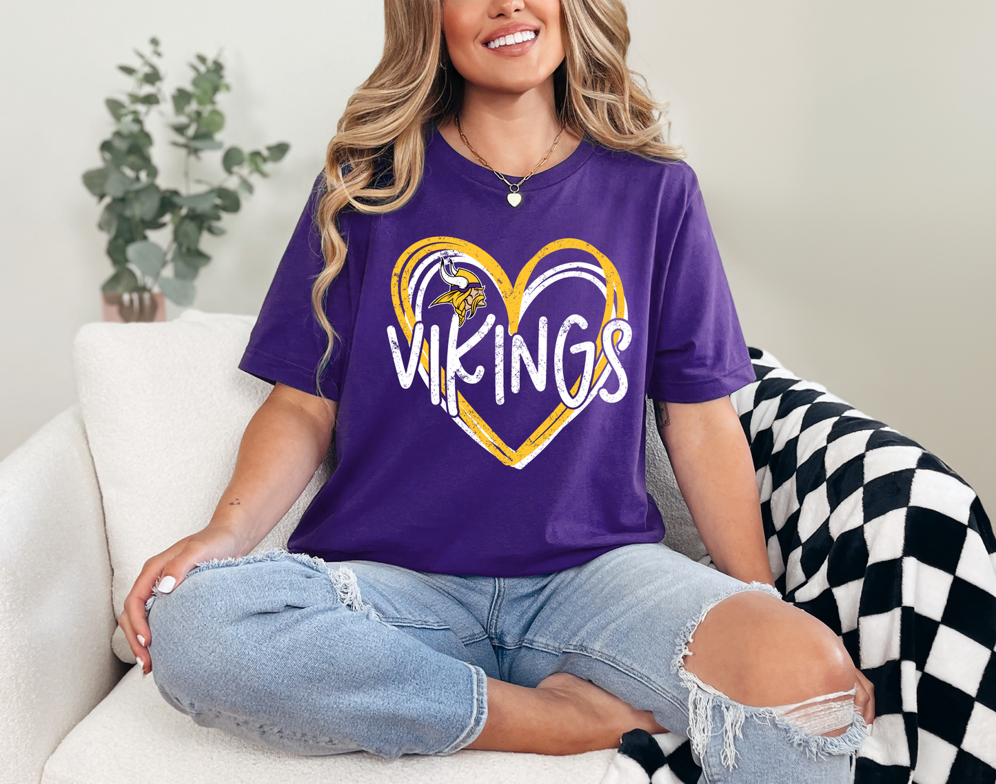 Double Heart Vikings T-shirt
