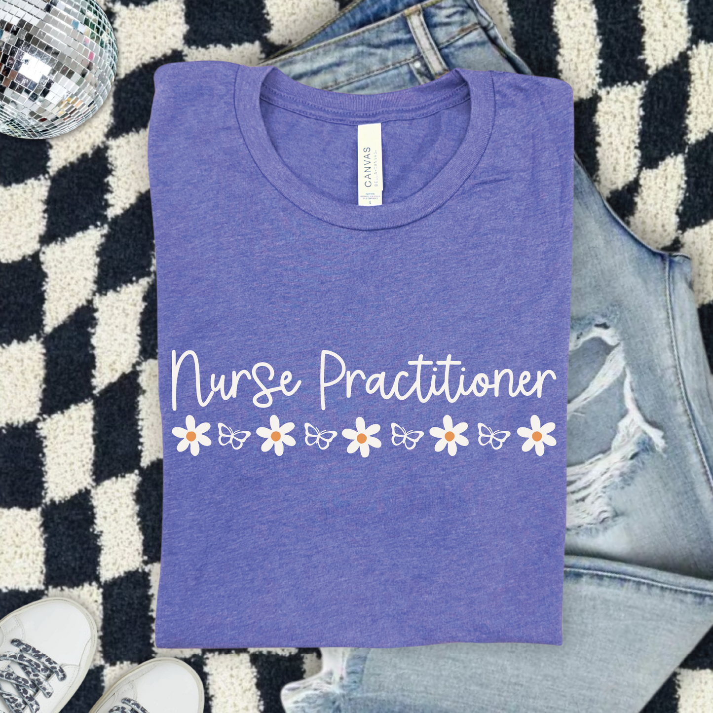 Medical Professionals Floral Butterfly T-Shirt
