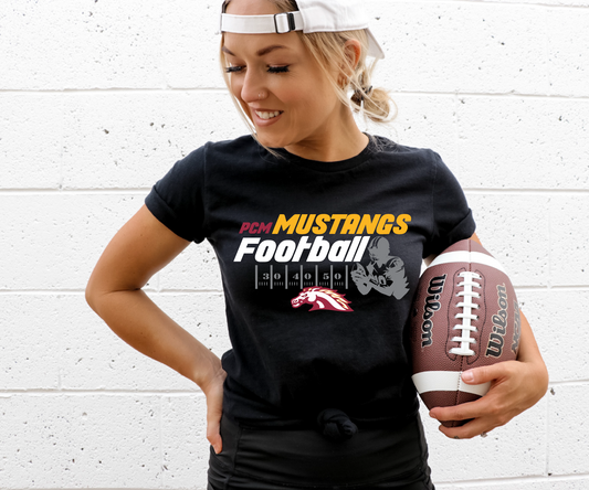 PCM Mustangs Football Line T-shirt