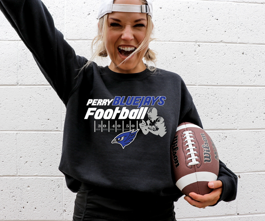 Perry Bluejays Football Line Sweatshirt