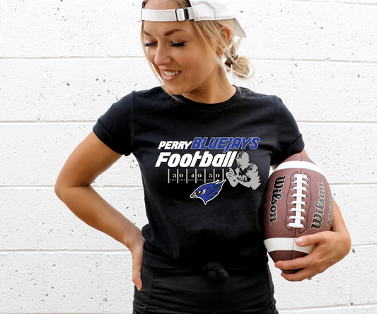 Perry Bluejays Football Line T-shirt