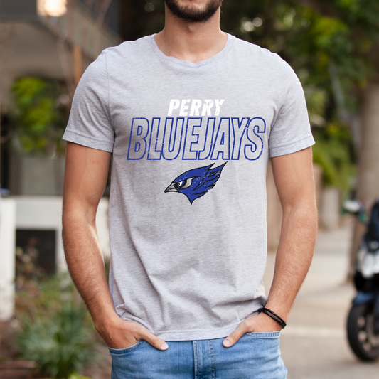 Perry Bluejays Outline T-Shirt