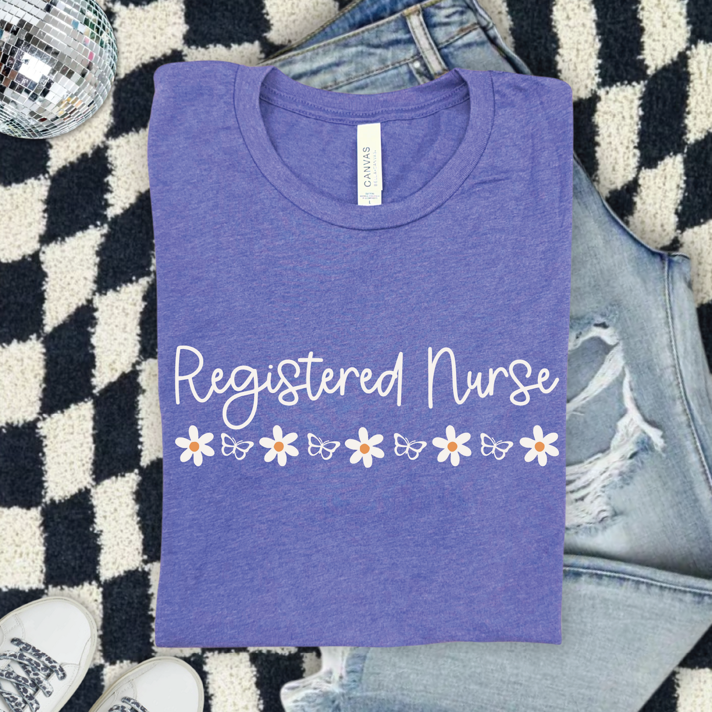 Medical Professionals Floral Butterfly T-Shirt