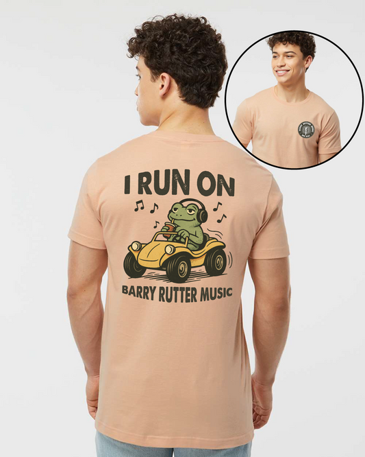 I Run on Barry Rutter Music T-shirt