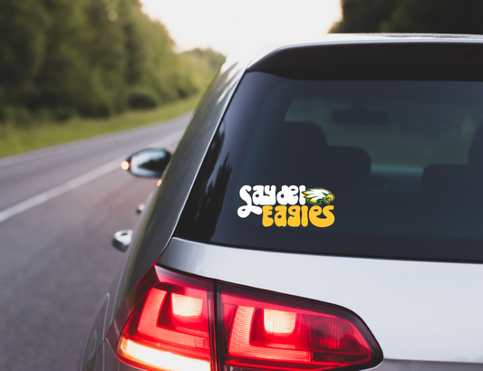 Groovy Saydel Eagles Decal