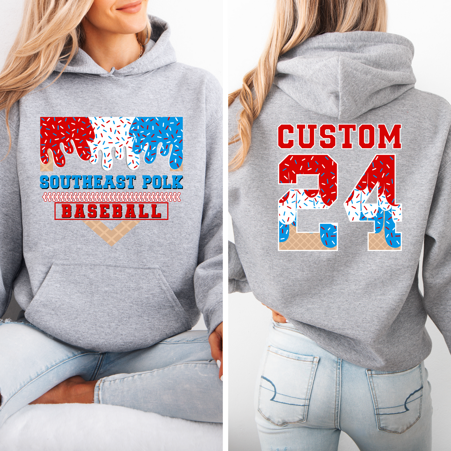 Baseball Patriotic Drip SEP Sweatshirt