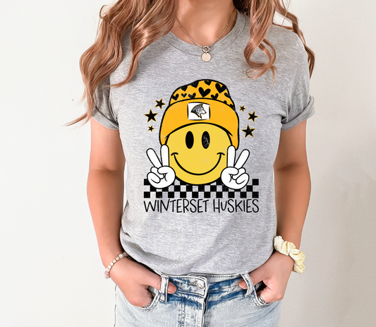 Winterset Huskies Smiling Beanie T-Shirt