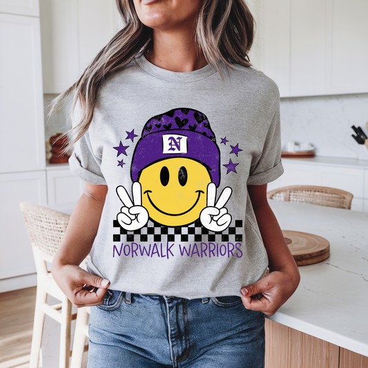 Norwalk Warriors Smiling Beanie T-Shirt