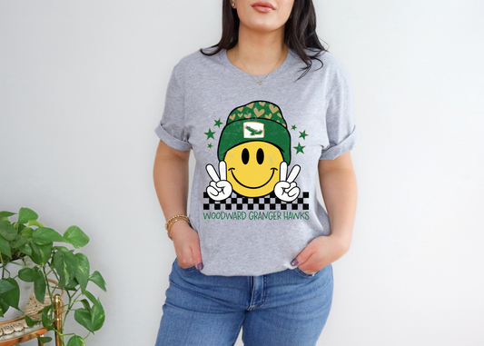 WG Hawks Smiling Beanie T-Shirt