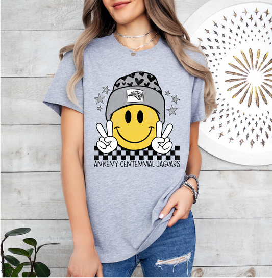 Ankeny Centennial Jaguars Smiling Beanie T-Shirt