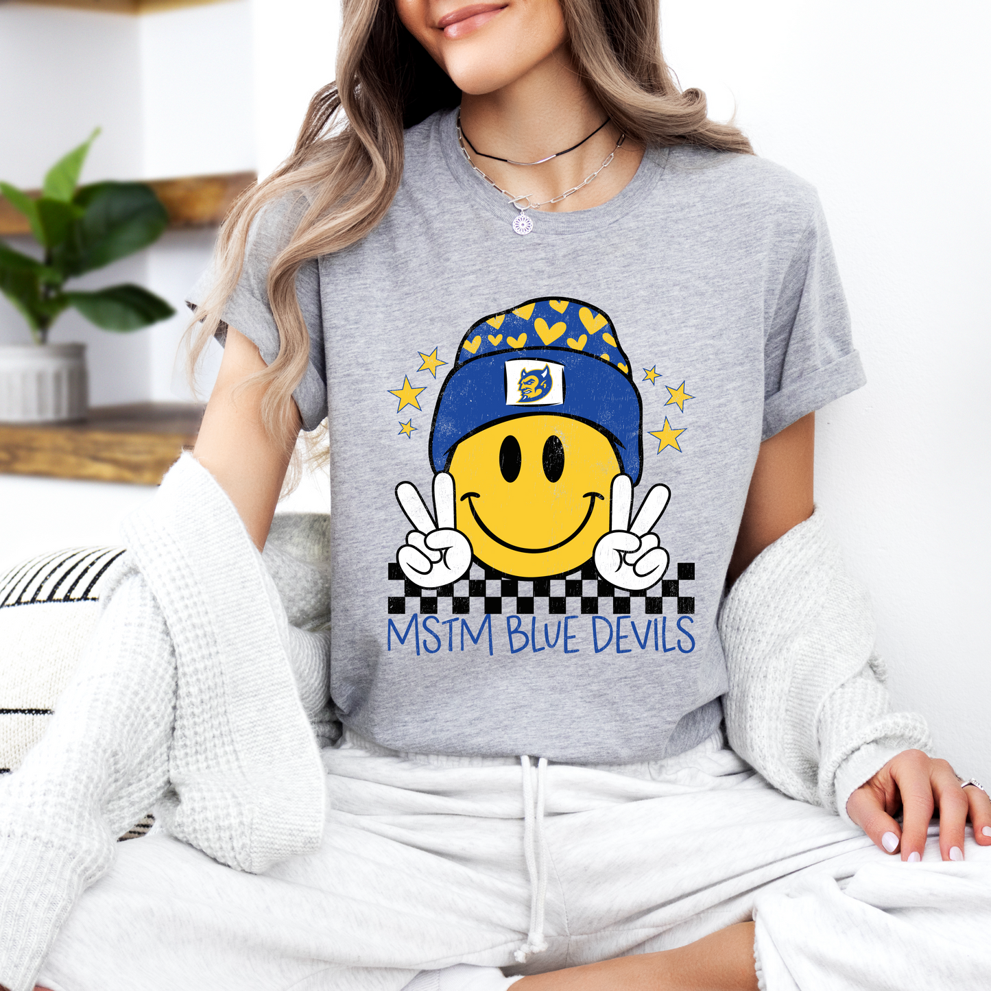 MSTM Blue Devils Smiling Beanie T-Shirt
