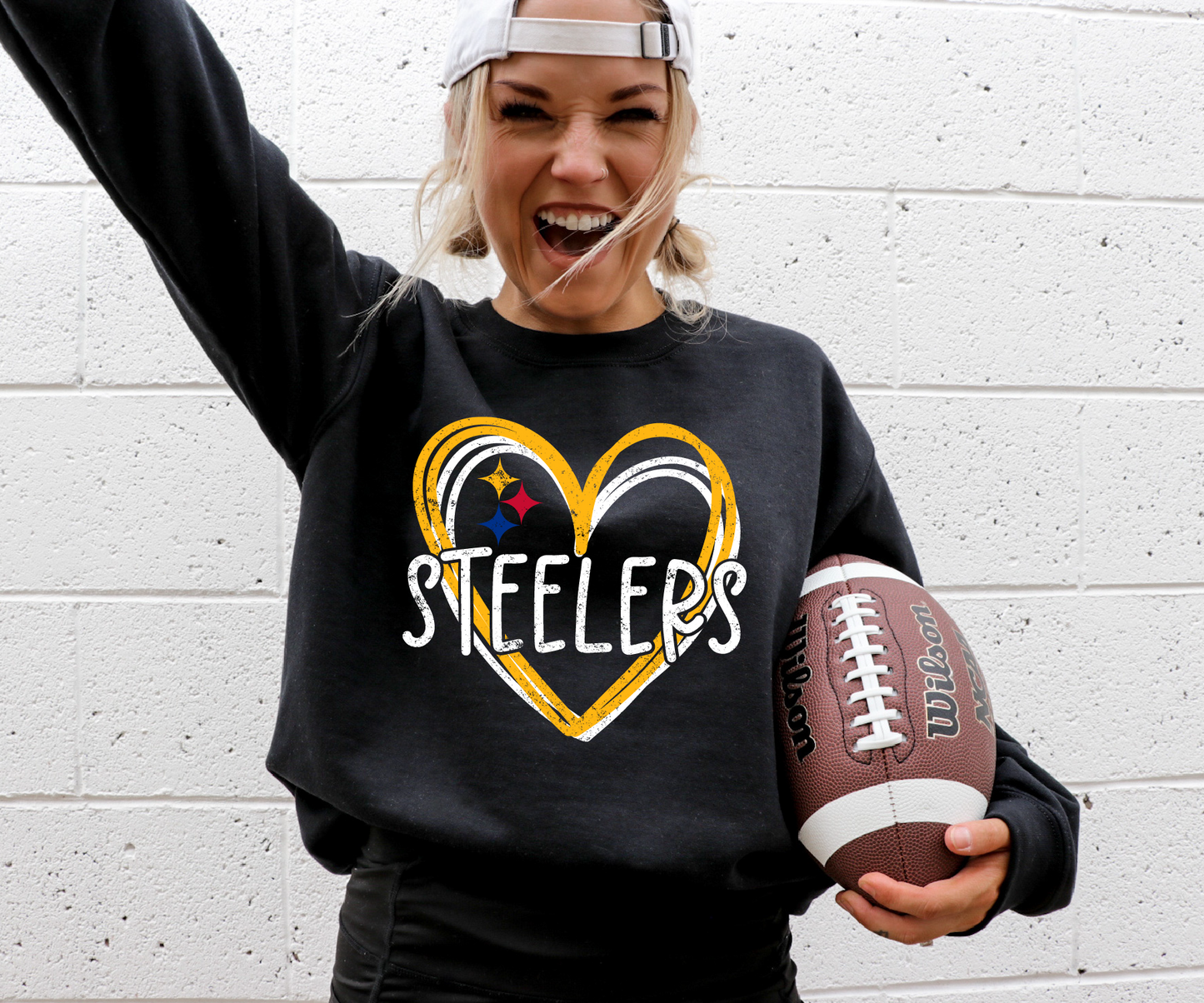Double Heart Steelers Sweatshirt