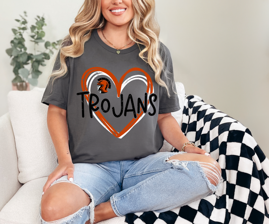 Pleasantville Trojans Love T-shirt