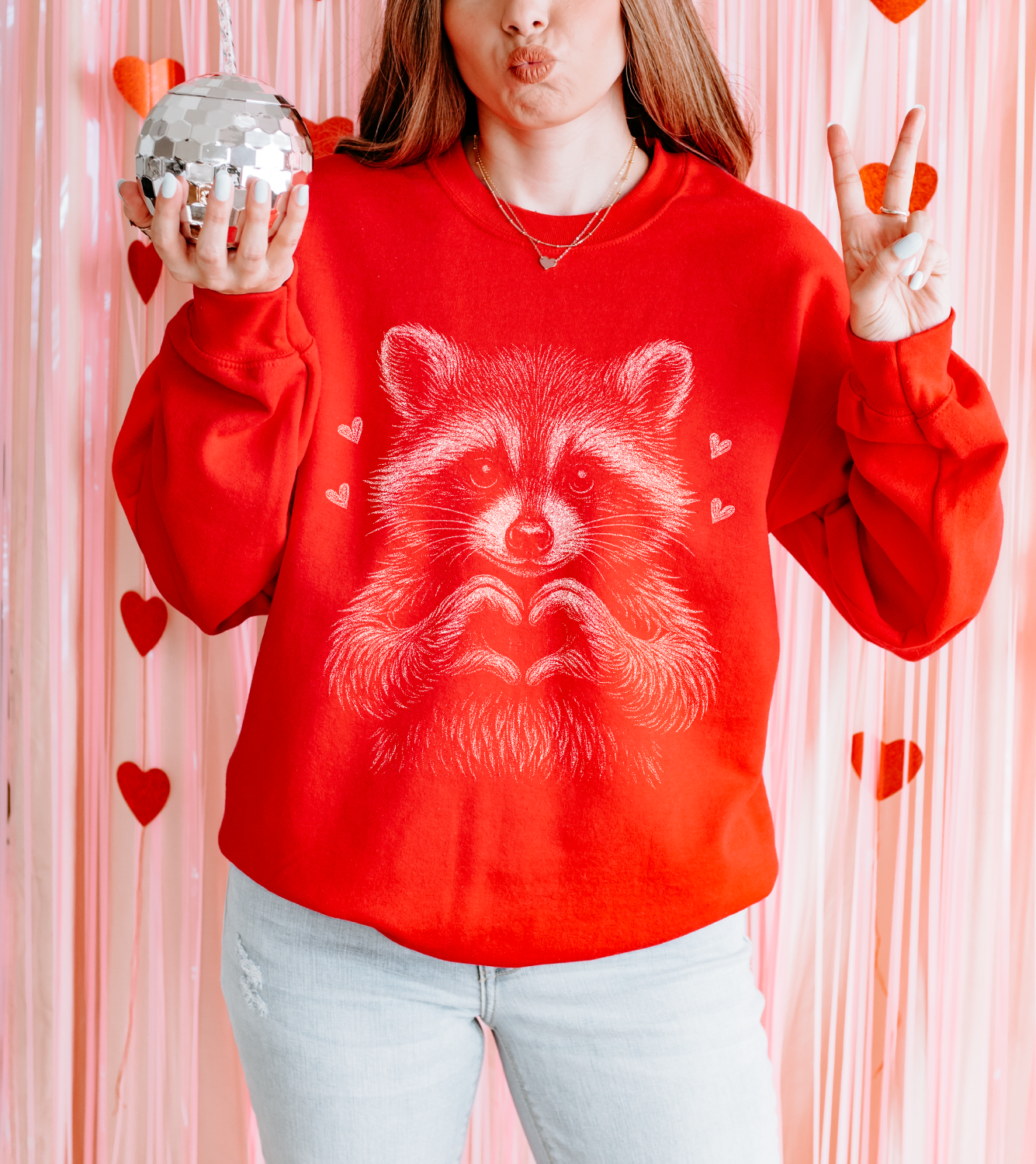 Love, Raccoon Sweatshirt