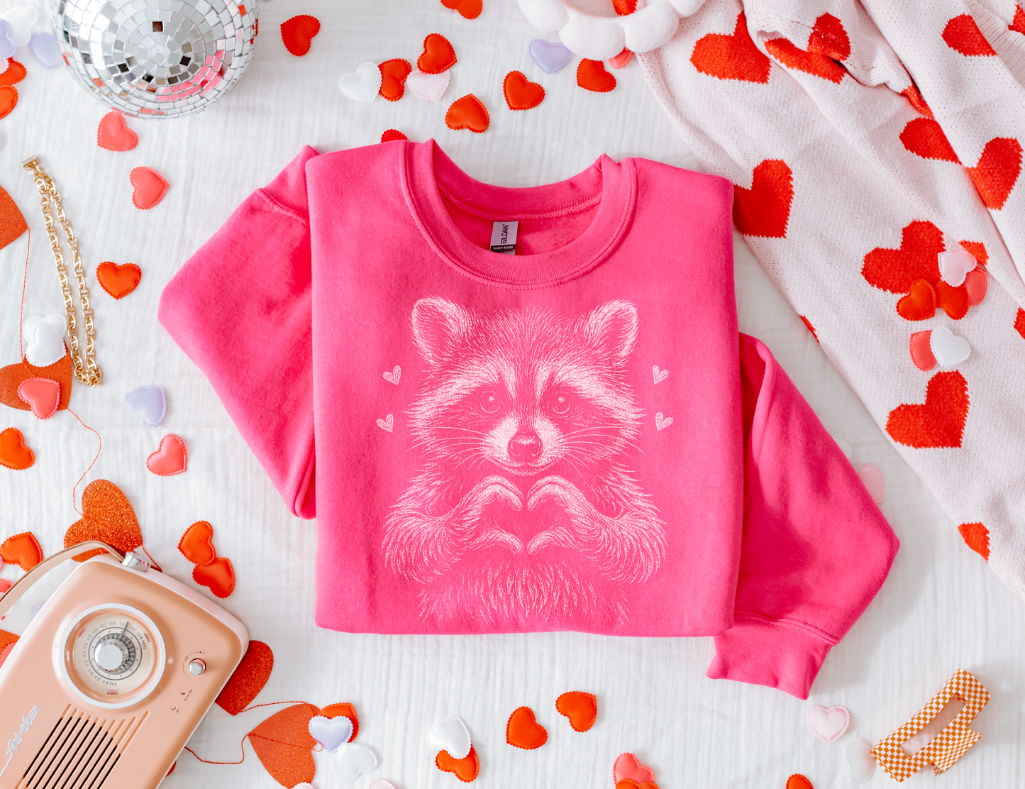 Love, Raccoon Sweatshirt