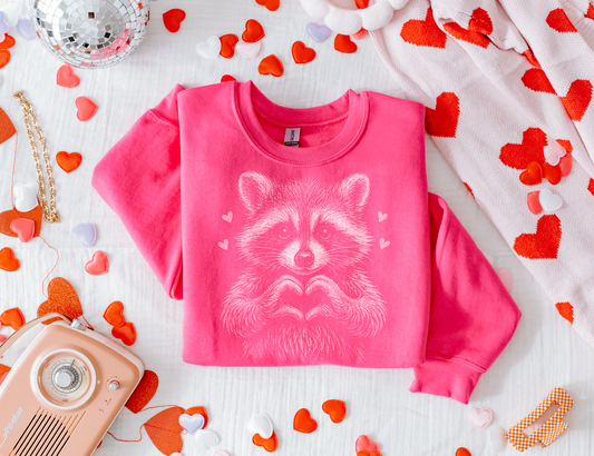 Love, Raccoon Sweatshirt