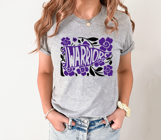 Warriors Floral Pennant T-Shirt