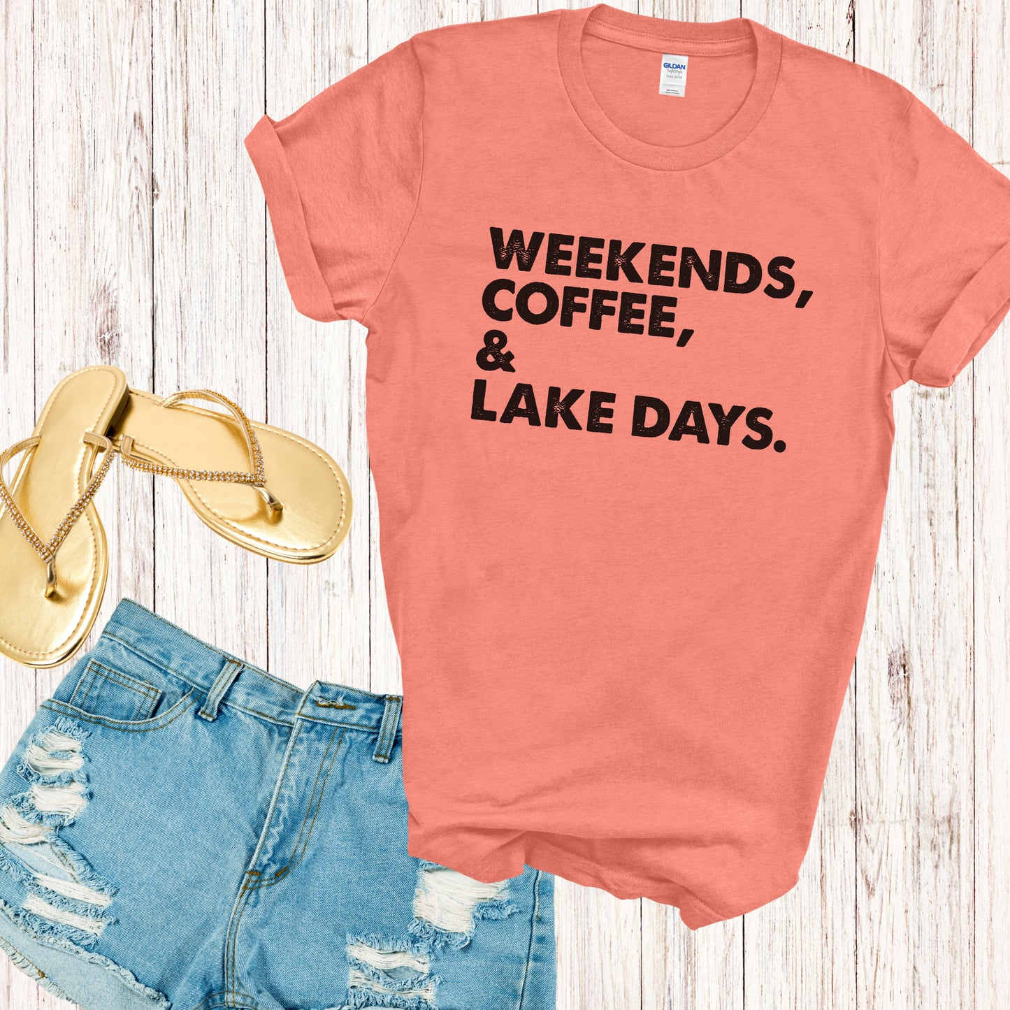 Weekends, Coffee, and Lake Days T-shirt