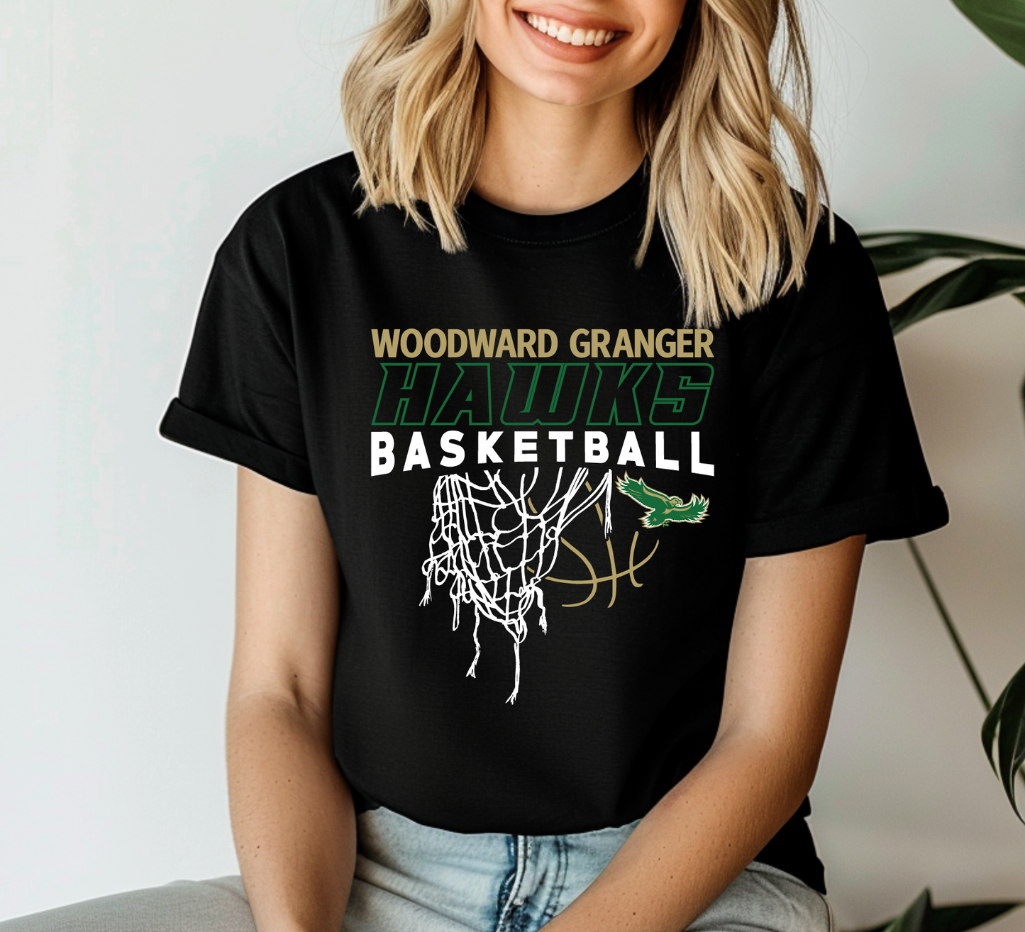 WG Hawks Basketball Net T-shirt