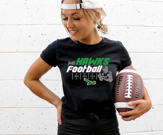 WG Hawks Football Line T-shirt