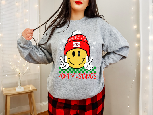 PCM Mustangs Christmas Beanie Sweatshirt