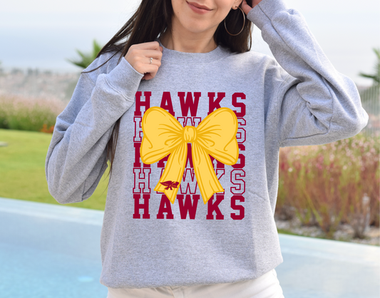 Ankeny Hawks Coquette Bow Sweatshirt