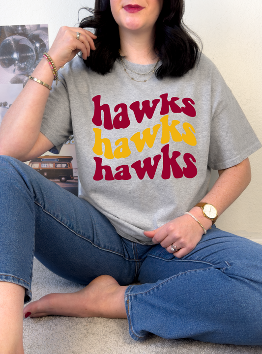 Ankeny Hawks Groovy Wave T-shirt