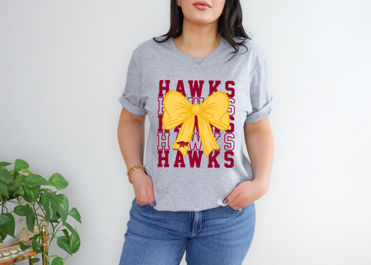 Ankeny Hawks Coquette Bow T-shirt