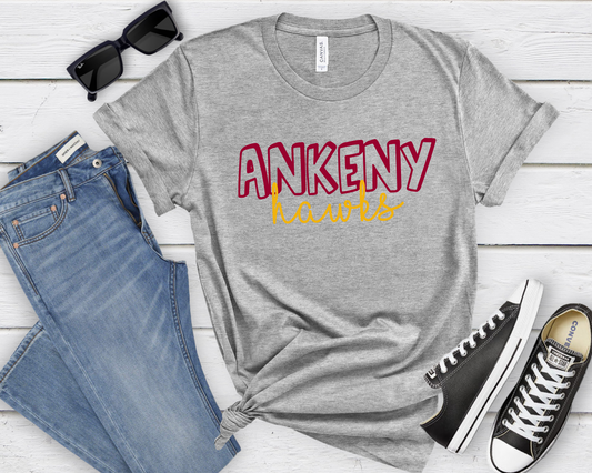 Ankeny Hawks Bubble T-shirt