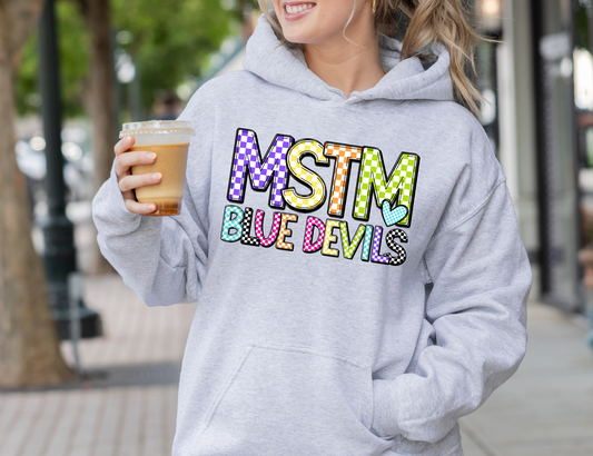 MSTM Blue Devils Bright Check Sweatshirt