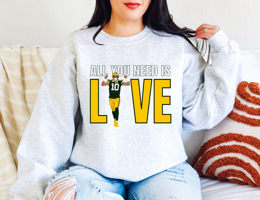 Packers All You Need is Love Sweatshirt