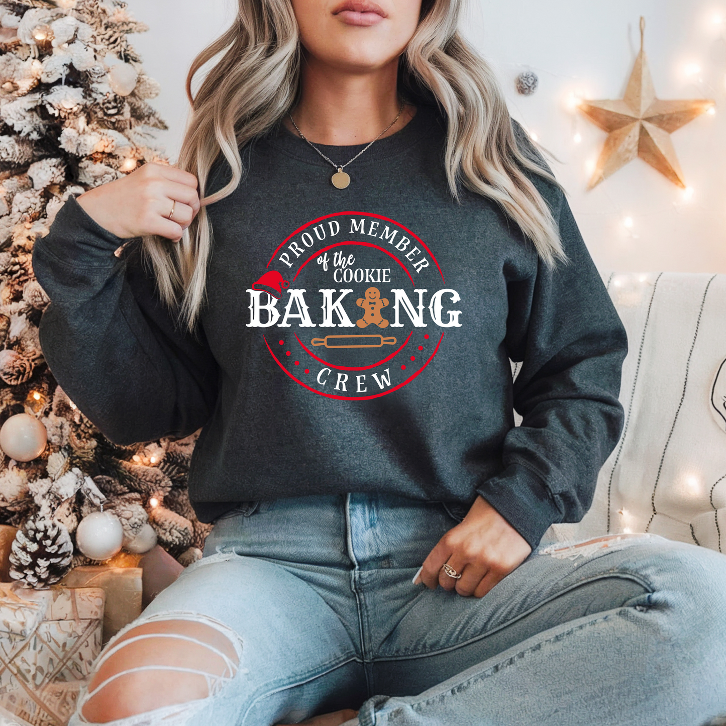 Christmas Cookie Baking Crew Sweatshirt