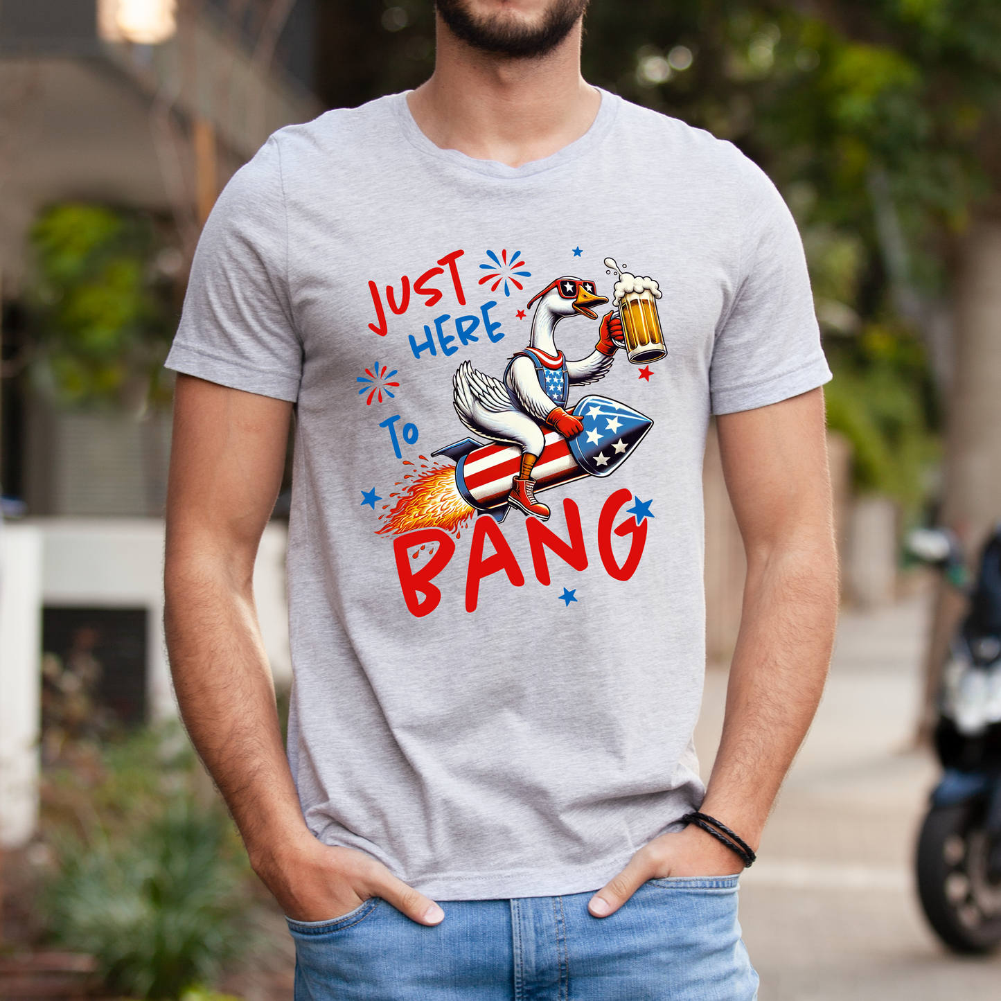 Just Here to Bang T-shirt