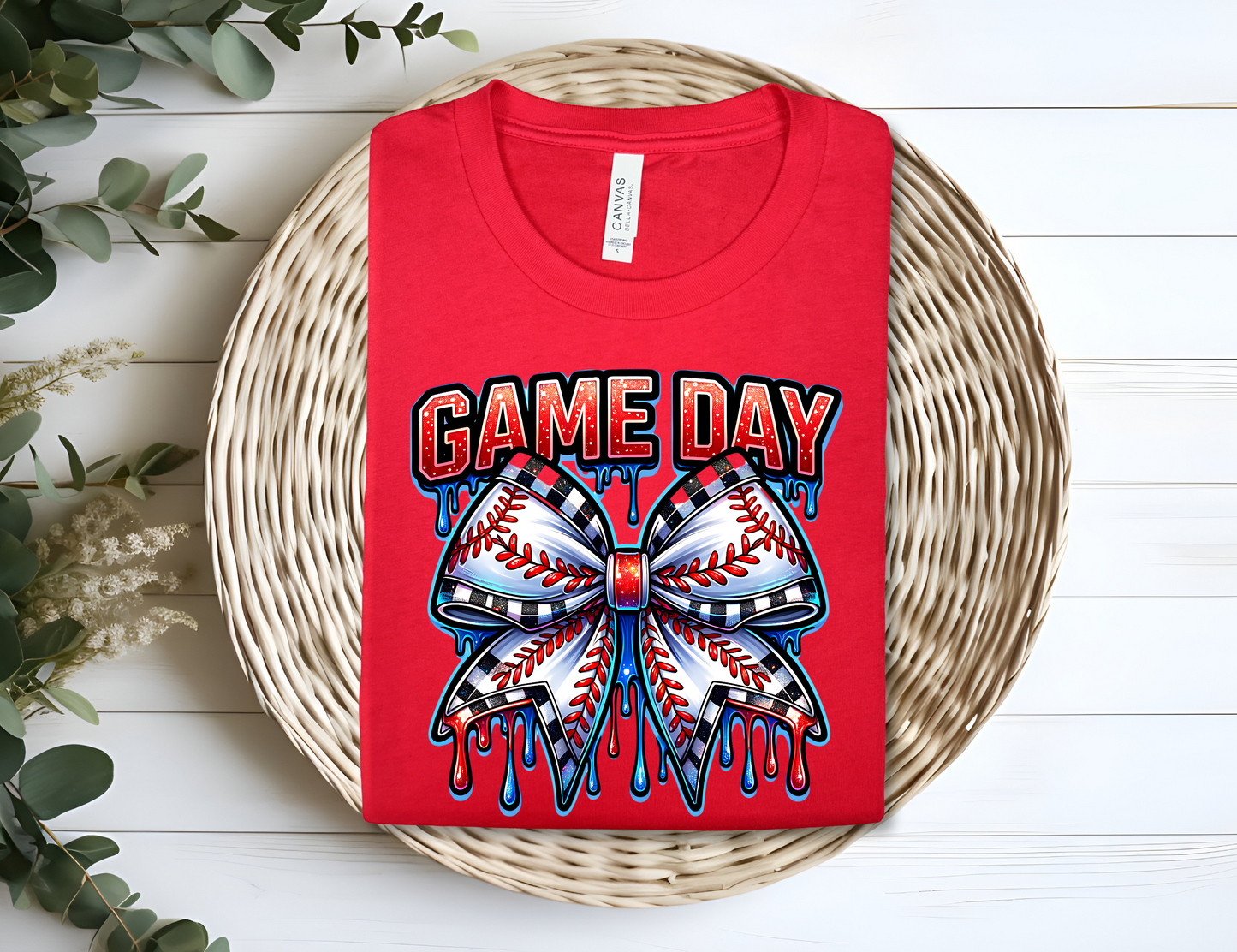 Baseball Game Day Drip T-shirt