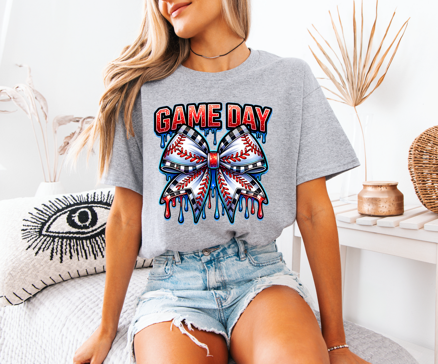 Baseball Game Day Drip T-shirt