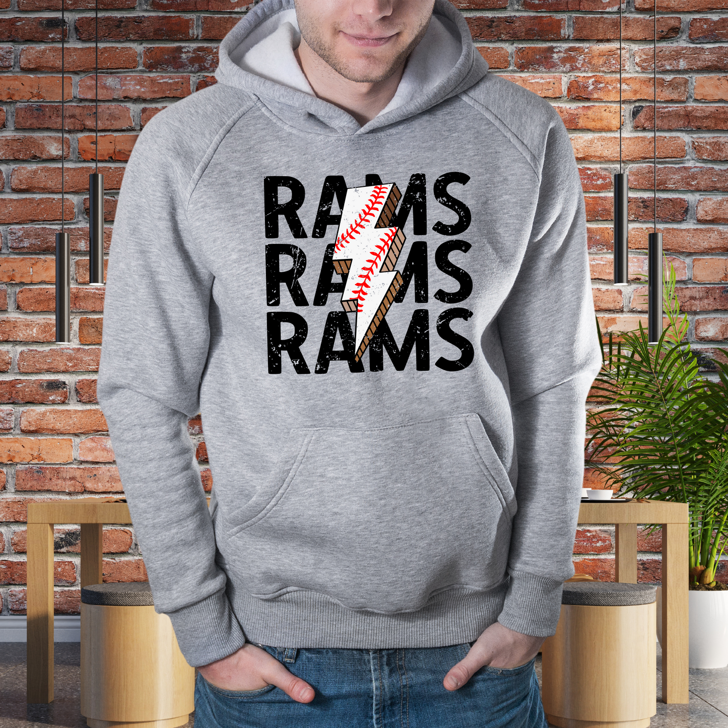 Rams Baseball Bolt Sweatshirt